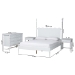 Baxton Studio Brantley Spindle 4-Piece Bedroom Set - Farmhouse Bed Frame with Matching Dresser and 1-Drawer Nightstands, White, Queen - BSOLesedi-4PC Bedroom Set-White-Queen-2NS