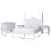 Baxton Studio Brantley Spindle 4-Piece Bedroom Set - Farmhouse Bed Frame with Matching Dresser and 1-Drawer Nightstands, White, Queen - BSOLesedi-4PC Bedroom Set-White-Queen-2NS