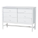 Baxton Studio Brantley Spindle 4-Piece Bedroom Set - Farmhouse Bed Frame with Matching Dresser and 1-Drawer Nightstands, White, Queen - BSOLesedi-4PC Bedroom Set-White-Queen-2NS