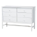 Baxton Studio Brantley Spindle 4-Piece Bedroom Set - Farmhouse Bed Frame with Matching Dresser, Chest, and 1-Drawer Nightstand, White, Queen - BSOLesedi-4PC Bedroom Set-White-Queen-1NS