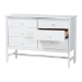 Baxton Studio Brantley Spindle Dresser - 6-Drawer Horizontal Storage Cabinet with Beaded Frame and Elevated Base for Bedroom, White - BSOMG9025-White-6DW-Dresser