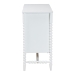 Baxton Studio Brantley Spindle Dresser - 6-Drawer Horizontal Storage Cabinet with Beaded Frame and Elevated Base for Bedroom, White - BSOMG9025-White-6DW-Dresser