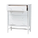 Baxton Studio Brantley Spindle Chest - 4-Drawer Vertical Storage Cabinet with Beaded Frame and Elevated Base for Bedroom, White - BSOMG9025-White-4DW-Chest