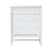 Baxton Studio Brantley Spindle Chest - 4-Drawer Vertical Storage Cabinet with Beaded Frame and Elevated Base for Bedroom, White - BSOMG9025-White-4DW-Chest