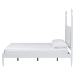 Baxton Studio Brantley Spindle Platform Bed - Farmhouse Bed Frame with Scalloped Headboard and Turned Posts, White, Queen - BSOMG0110-6-White-Queen