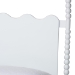 Baxton Studio Brantley Spindle Platform Bed - Farmhouse Bed Frame with Scalloped Headboard and Turned Posts, White, Queen - BSOMG0110-6-White-Queen