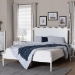 Baxton Studio Brantley Spindle Platform Bed - Farmhouse Bed Frame with Scalloped Headboard and Turned Posts, White, Queen - BSOMG0110-6-White-Queen