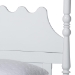 Baxton Studio Hoffman 4-Piece Scalloped Bedroom Set - Farmhouse Bed Frame with Matching Dresser, Chest, and 2-Drawer Nightstand, White, Queen - BSOEnitan-4PC Bedroom Set-White-Queen-1NS