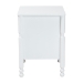 Baxton Studio Hoffman Nightstand - 2-Drawer Bedside Table with Scalloped Apron and Turned Legs for Bedroom, White - BSOMG9022-White-2DW-NS