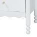 Baxton Studio Hoffman Nightstand - 2-Drawer Bedside Table with Scalloped Apron and Turned Legs for Bedroom, White - BSOMG9022-White-2DW-NS