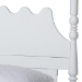 Baxton Studio Hoffman Platform Bed - Farmhouse Bed Frame with Scalloped Design and Turned Posts, White, Queen - BSOMG0261-White-Queen