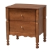 Baxton Studio Hoffman 4-Piece Scalloped Bedroom Set - Farmhouse Bed Frame with Matching Dresser and 2-Drawer Nightstands, Walnut Brown, Queen - BSOEnitan-4PC Bedroom Set-Walnut-Queen-2NS