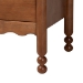 Baxton Studio Hoffman 4-Piece Scalloped Bedroom Set - Farmhouse Bed Frame with Matching Dresser and 2-Drawer Nightstands, Walnut Brown, Queen - BSOEnitan-4PC Bedroom Set-Walnut-Queen-2NS
