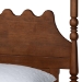 Baxton Studio Hoffman 4-Piece Scalloped Bedroom Set - Farmhouse Bed Frame with Matching Dresser and 2-Drawer Nightstands, Walnut Brown, Queen - BSOEnitan-4PC Bedroom Set-Walnut-Queen-2NS