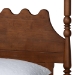 Baxton Studio Hoffman 4-Piece Scalloped Bedroom Set - Farmhouse Bed Frame with Matching Dresser, Chest, and 2-Drawer Nightstand, Walnut Brown, Queen - BSOEnitan-4PC Bedroom Set-Walnut-Queen-1NS