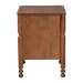 Baxton Studio Hoffman Nightstand - 2-Drawer Bedside Table with Scalloped Apron and Turned Legs for Bedroom, Walnut Brown - BSOMG9022-Walnut-2DW-NS