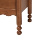 Baxton Studio Hoffman Nightstand - 2-Drawer Bedside Table with Scalloped Apron and Turned Legs for Bedroom, Walnut Brown - BSOMG9022-Walnut-2DW-NS