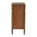 Baxton Studio Hoffman Chest - 4-Drawer Vertical Storage Cabinet with Scalloped Apron and Turned Legs for Bedroom, Walnut Brown - BSOMG9022-Walnut-4DW-Chest