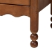 Baxton Studio Hoffman Chest - 4-Drawer Vertical Storage Cabinet with Scalloped Apron and Turned Legs for Bedroom, Walnut Brown - BSOMG9022-Walnut-4DW-Chest