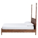 Baxton Studio Hoffman Platform Bed - Farmhouse Bed Frame with Scalloped Design and Turned Posts, Walnut Brown, Queen - BSOMG0261-Walnut-Queen