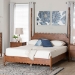 Baxton Studio Hoffman Platform Bed - Farmhouse Bed Frame with Scalloped Design and Turned Posts, Walnut Brown, Queen - BSOMG0261-Walnut-Queen
