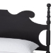 Baxton Studio Gaetano Platform Bed - Four Poster Bed Frame with Turned Posts and Panel Headboard for Bedroom, Black, Queen - BSOMG0262-Black-Queen
