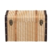 Baxton Studio Manton Storage Trunk - Decorative Storage Chest with Hinged Top and Woven Exterior for Living Room or Bedroom - BSOJY25B016-Large-Wooden Trunk
