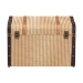 Baxton Studio Manton Storage Trunk - Decorative Storage Chest with Hinged Top and Woven Exterior for Living Room or Bedroom - BSOJY25B016-Large-Wooden Trunk