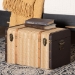 Baxton Studio Manton Storage Trunk - Decorative Storage Chest with Hinged Top and Woven Exterior for Living Room or Bedroom - BSOJY25B016-Large-Wooden Trunk