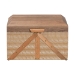 Baxton Studio Kande Storage Trunk - Decorative Storage Chest with Hinged Top and Woven Exterior for Living Room or Bedroom - BSOJY25B018-Large-Wooden Trunk