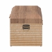 Baxton Studio Kande Storage Trunk - Decorative Storage Chest with Hinged Top and Woven Exterior for Living Room or Bedroom - BSOJY25B018-Large-Wooden Trunk