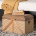 Baxton Studio Kande Storage Trunk - Decorative Storage Chest with Hinged Top and Woven Exterior for Living Room or Bedroom - BSOJY25B018-Large-Wooden Trunk