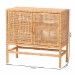 bali & pari Vivan Natural Rattan Storage Cabinet - 2-Tier Handwoven Wicker Accent Cabinet with Double Doors and Elevated Base, Natural Brown - BSOVivan-SVN2630A-Natural-Cabinet
