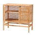 bali & pari Vivan Natural Rattan Storage Cabinet - 2-Tier Handwoven Wicker Accent Cabinet with Double Doors and Elevated Base, Natural Brown - BSOVivan-SVN2630A-Natural-Cabinet