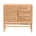 bali & pari Vivan Natural Rattan Storage Cabinet - 2-Tier Handwoven Wicker Accent Cabinet with Double Doors and Elevated Base, Natural Brown - BSOVivan-SVN2630A-Natural-Cabinet