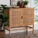 bali & pari Vivan Natural Rattan Storage Cabinet - 2-Tier Handwoven Wicker Accent Cabinet with Double Doors and Elevated Base, Natural Brown - BSOVivan-SVN2630A-Natural-Cabinet