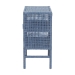 bali & pari Vivan Natural Rattan Storage Cabinet - 2-Tier Handwoven Wicker Accent Cabinet with Double Doors and Elevated Base, Navy Blue - BSOVivan-SVN2630NB-Navy Blue-Cabinet