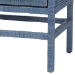 bali & pari Vivan Natural Rattan Storage Cabinet - 2-Tier Handwoven Wicker Accent Cabinet with Double Doors and Elevated Base, Navy Blue - BSOVivan-SVN2630NB-Navy Blue-Cabinet