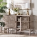 bali & pari Vivan Natural Rattan Storage Cabinet - 2-Tier Handwoven Wicker Accent Cabinet with Double Doors and Elevated Base, French Grey - BSOVivan-W137-French Grey-Cabinet