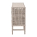 bali & pari Vivan Natural Rattan Storage Cabinet - 2-Tier Handwoven Wicker Accent Cabinet with Double Doors and Elevated Base, French Grey - BSOVivan-W137-French Grey-Cabinet