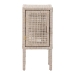 bali & pari Vivan Natural Rattan Nightstand - Handwoven Wicker Accent Bedside Table with Interior Shelving and Elevated Base, French Grey - BSOVivan-French Grey-NS