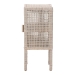 bali & pari Vivan Natural Rattan Nightstand - Handwoven Wicker Accent Bedside Table with Interior Shelving and Elevated Base, French Grey - BSOVivan-French Grey-NS