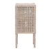 bali & pari Vivan Natural Rattan Nightstand - Handwoven Wicker Accent Bedside Table with Interior Shelving and Elevated Base, French Grey - BSOVivan-French Grey-NS