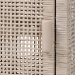 bali & pari Vivan Natural Rattan Nightstand - Handwoven Wicker Accent Bedside Table with Interior Shelving and Elevated Base, French Grey - BSOVivan-French Grey-NS
