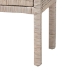 bali & pari Vivan Natural Rattan Nightstand - Handwoven Wicker Accent Bedside Table with Interior Shelving and Elevated Base, French Grey - BSOVivan-French Grey-NS
