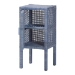 bali & pari Vivan Natural Rattan Nightstand - Handwoven Wicker Accent Bedside Table with Interior Shelving and Elevated Base, Navy Blue - BSOVivan-Navy Blue-NS