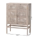 bali & pari Vivan Natural Rattan Storage Cabinet - 3-Tier Handwoven Wicker Accent Cabinet with Double Doors and Elevated Base, French Grey - BSOVivan-W81-French Grey-Cabinet