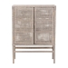 bali & pari Vivan Natural Rattan Storage Cabinet - 3-Tier Handwoven Wicker Accent Cabinet with Double Doors and Elevated Base, French Grey - BSOVivan-W81-French Grey-Cabinet