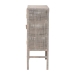 bali & pari Vivan Natural Rattan Storage Cabinet - 3-Tier Handwoven Wicker Accent Cabinet with Double Doors and Elevated Base, French Grey - BSOVivan-W81-French Grey-Cabinet
