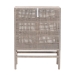 bali & pari Vivan Natural Rattan Storage Cabinet - 3-Tier Handwoven Wicker Accent Cabinet with Double Doors and Elevated Base, French Grey - BSOVivan-W81-French Grey-Cabinet